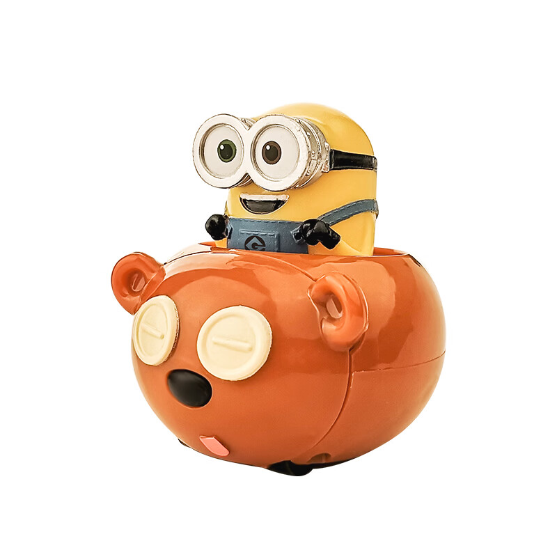 DESPICABLE ME MINION MADE正版小黄人环球纪念小熊发声回力车儿童玩具男女同款早教益智玩具
