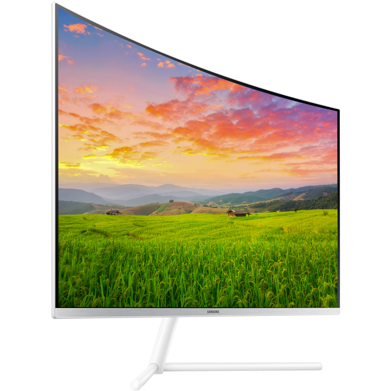 三星（SAMSUNG）31.5英寸 3面窄边框 典雅白1500R 4K/UHD高分  曲面液晶电脑显示器（U32R591CWC）