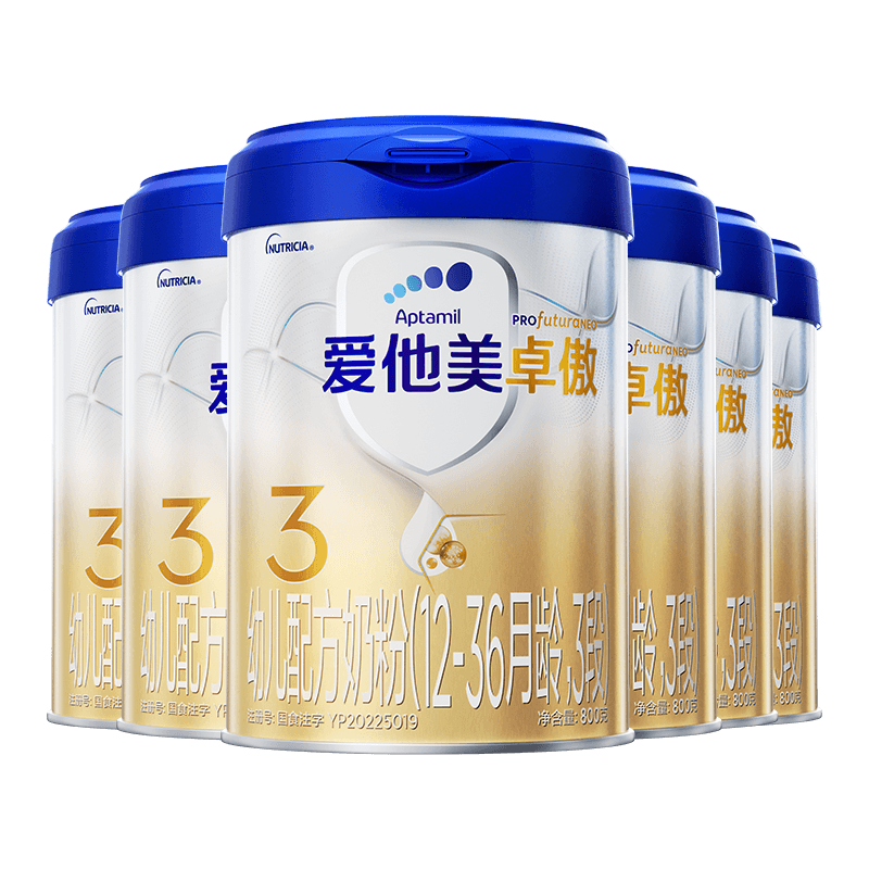 爱他美（Aptamil）爱他美 卓傲幼儿配方奶粉 3段(12-36个月) 800g*6罐 益生元