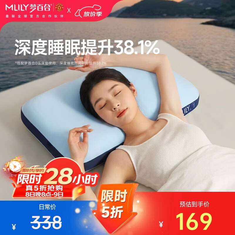 梦百合（MLILY）成人枕头枕芯护颈枕颈椎枕记忆棉学生宿舍记忆枕礼盒装快充深睡枕