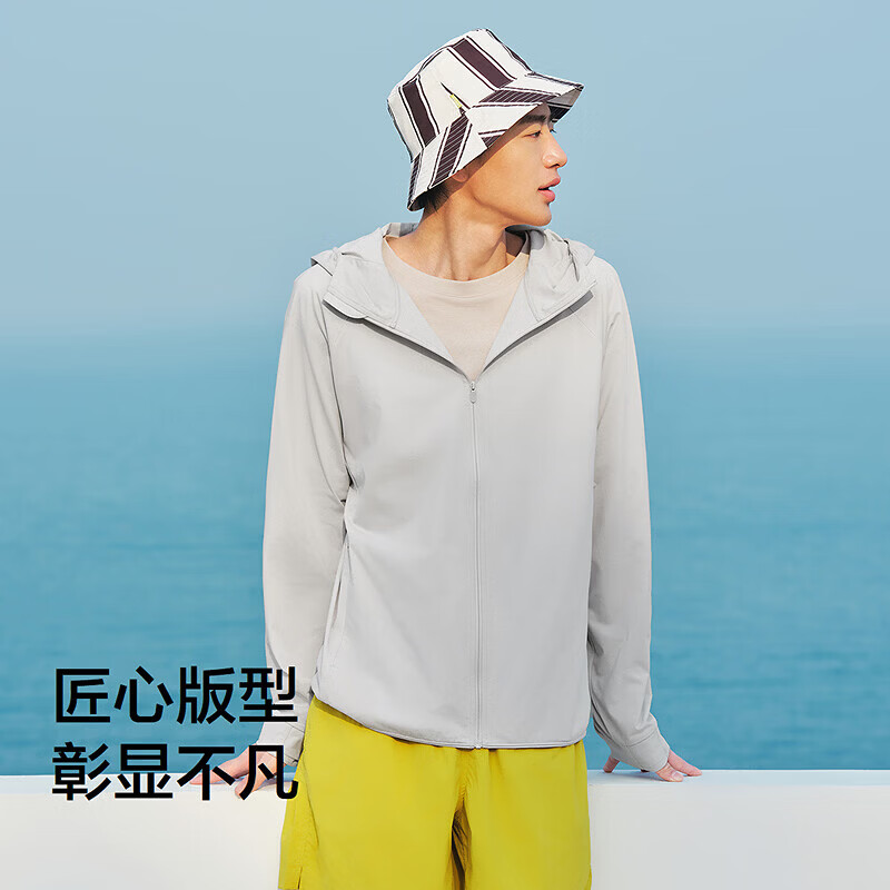 森马(Semir)【防晒服福袋】夹克男防晒服UPF50+连帽外套夏季轻量便携上衣 B款-晨灰20154 XL