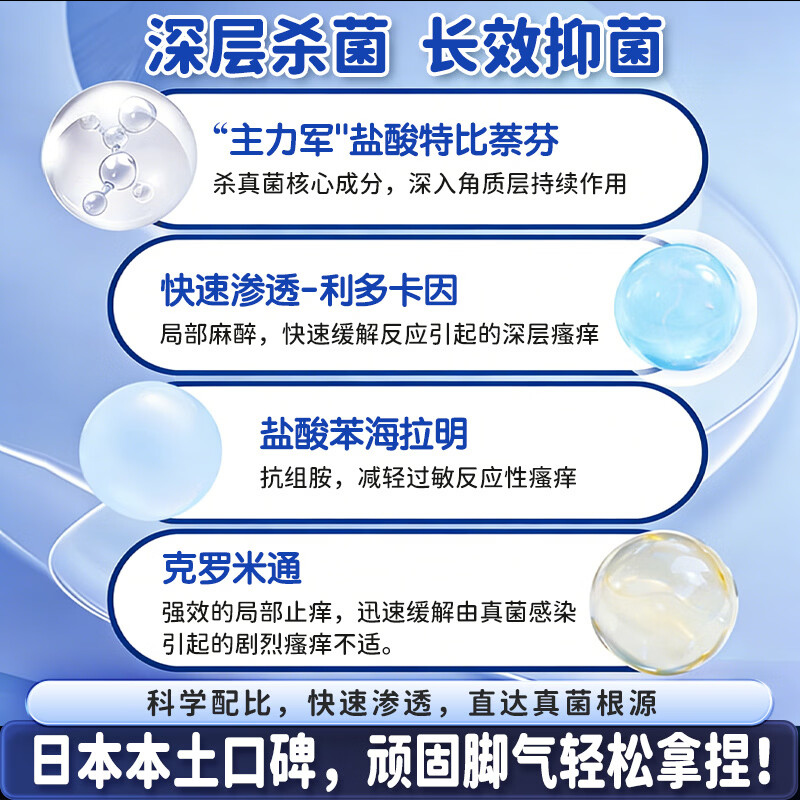 RAKOOL日本进口东光脚癣药水手足真菌感染股癣体癣止痒杀菌抗炎脚气药成人手足癣瘙痒脱皮家用常备外用药 Meditam脚气加强版30ml/瓶*3瓶