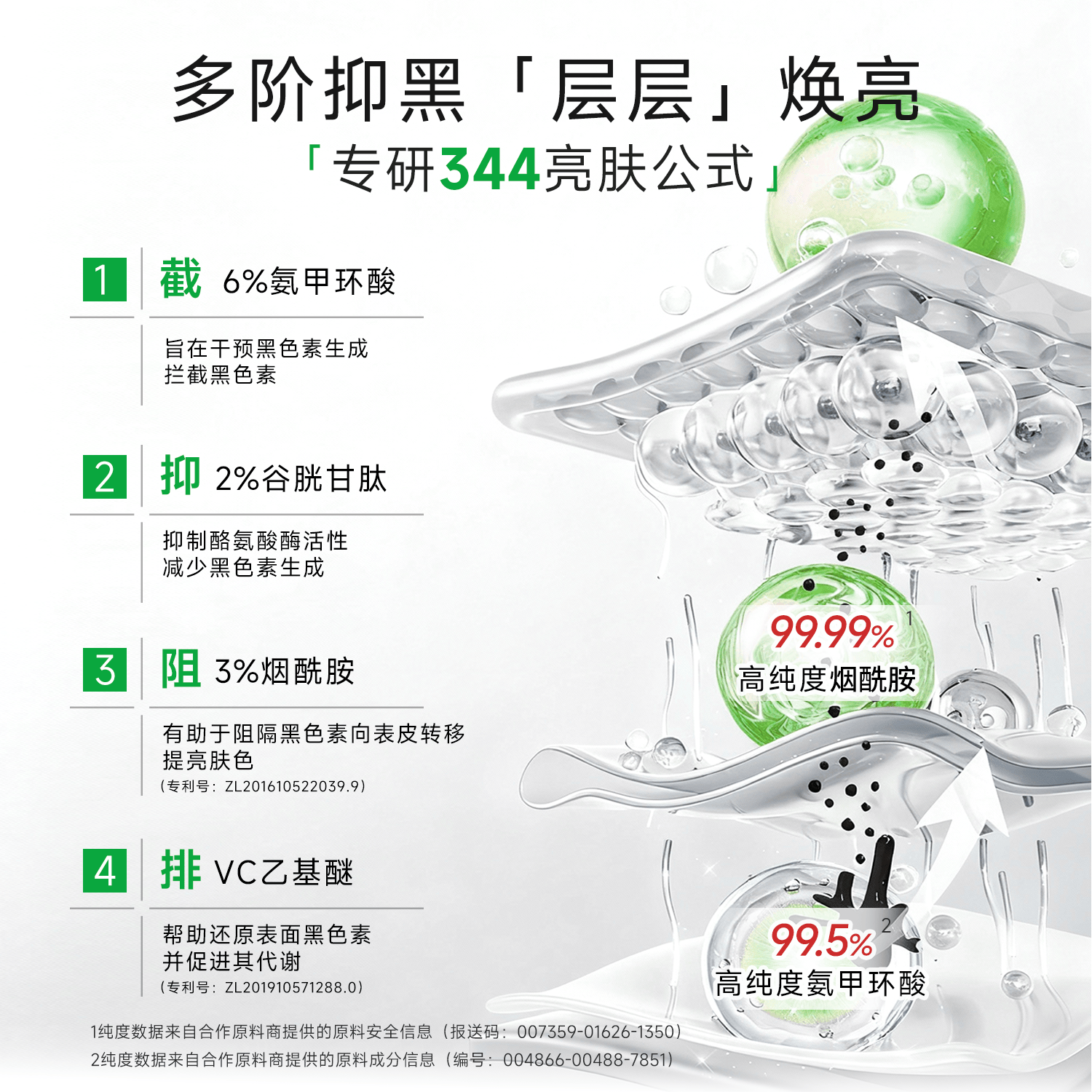 自然攻略6%氨甲环酸高浓度精华液黄褐斑舒缓肌肤毛孔15ml呵护肌肤 15ml 【送女朋友必选】