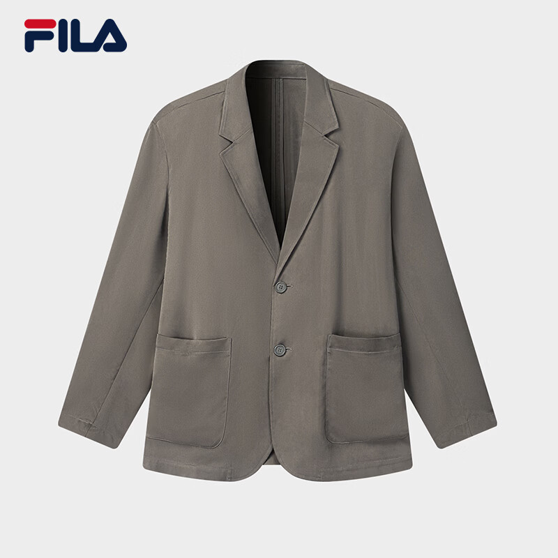 FILA 斐乐官方女士梭织上衣2026夏新款通勤宽松休闲西装简约外套 皮棕色-BN M 170/92A/M