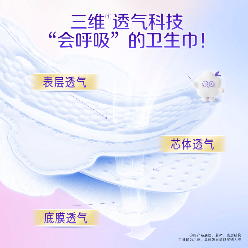 洁婷卫生巾樱花极薄干爽透气双U量大秒吸日用夜用亲肤护理垫姨妈巾 日用组合80片