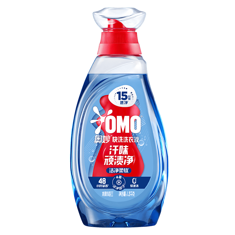 奥妙（OMO）快洗洗衣液2.4斤 15分钟速净快洗专用 8倍洁净力