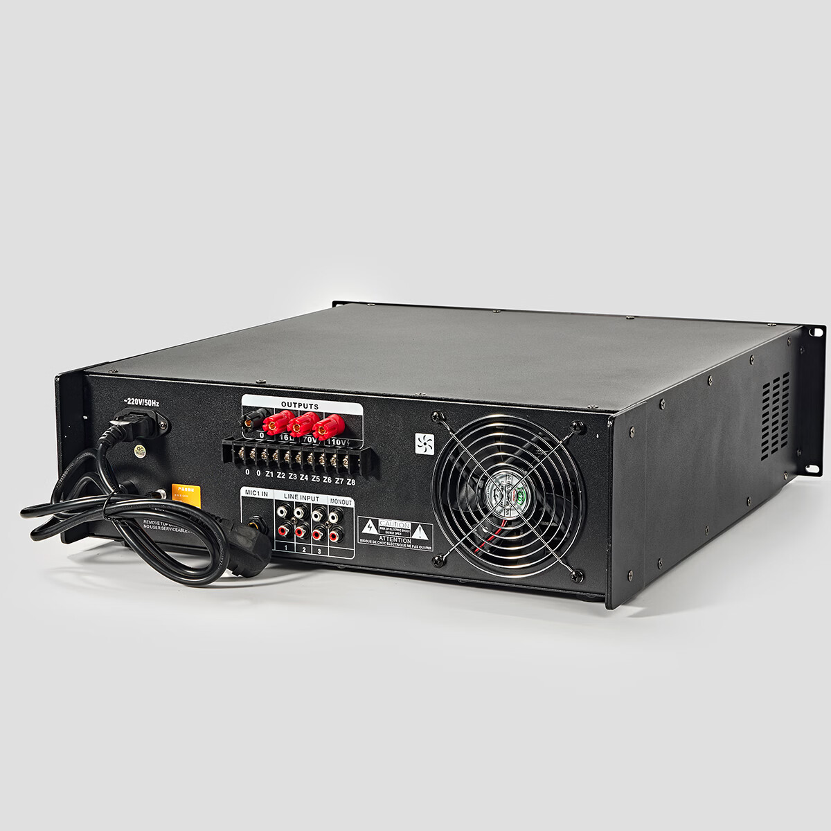 BAS1200w 8分区独立调音定压功放 功率放大器 背景音乐 公共广播 吸顶喇叭 店铺功放 CB-1200PB 黑色 480*460*132mm