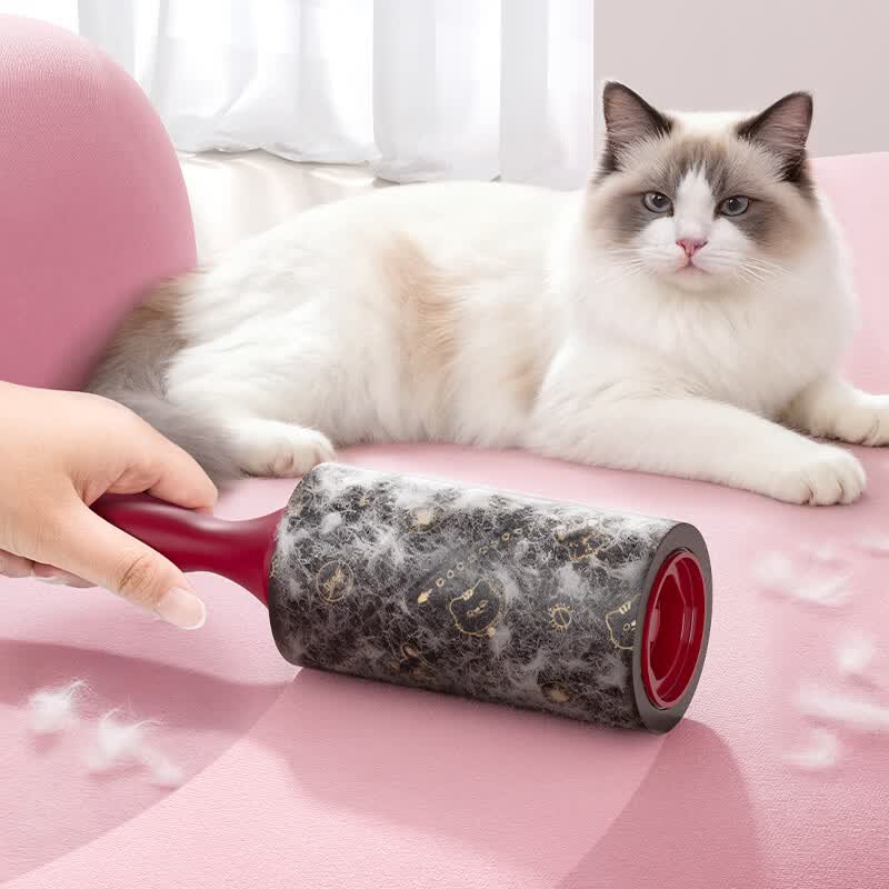宝家洁【杨幂同款】粘毛器可撕式粘毛滚筒猫毛清理器替换纸除尘长柄大号 10cm 90撕 3卷 +【手持款】黑金粘毛器