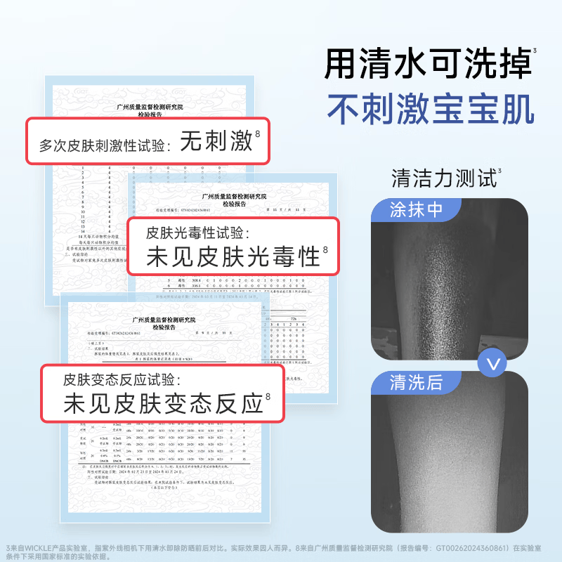 WICKLE儿童防晒霜轻乳防晒宝宝专用隔离紫外线婴儿防晒乳霜SPF31 30G 轻乳防晒乳