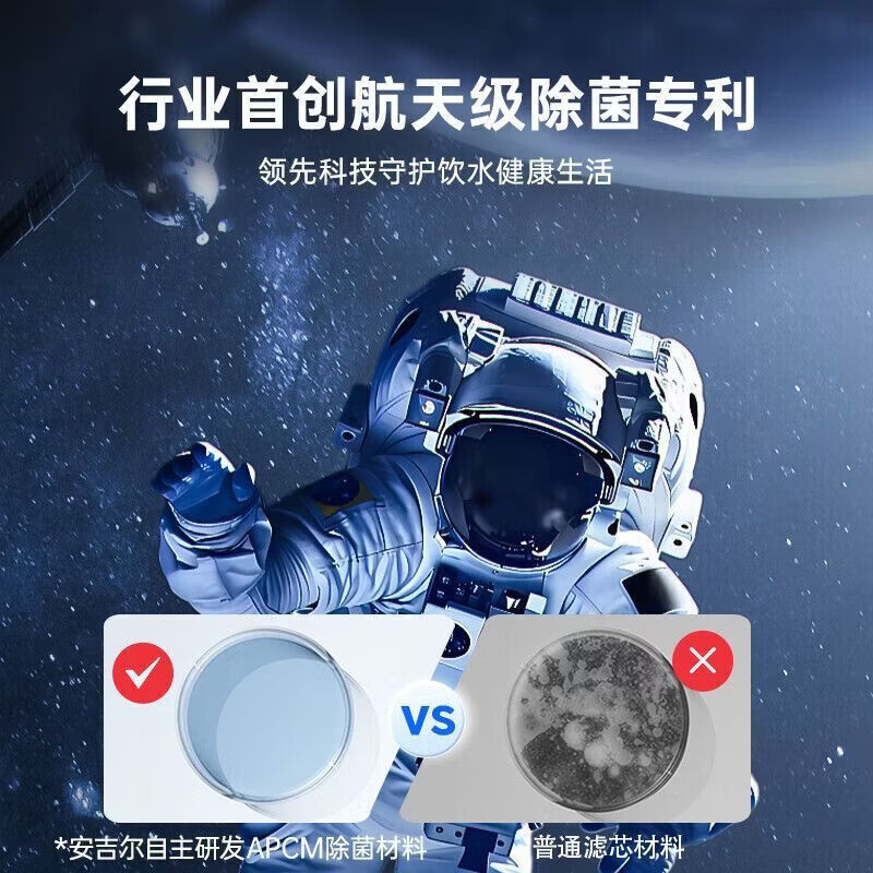 安吉尔净水器玉龙Max1200G典藏版 家用直饮加热套装 双出水厨下RO反渗透纯水机管线机即热式直饮加热套装 【五年滤芯套装】玉龙Max1200G