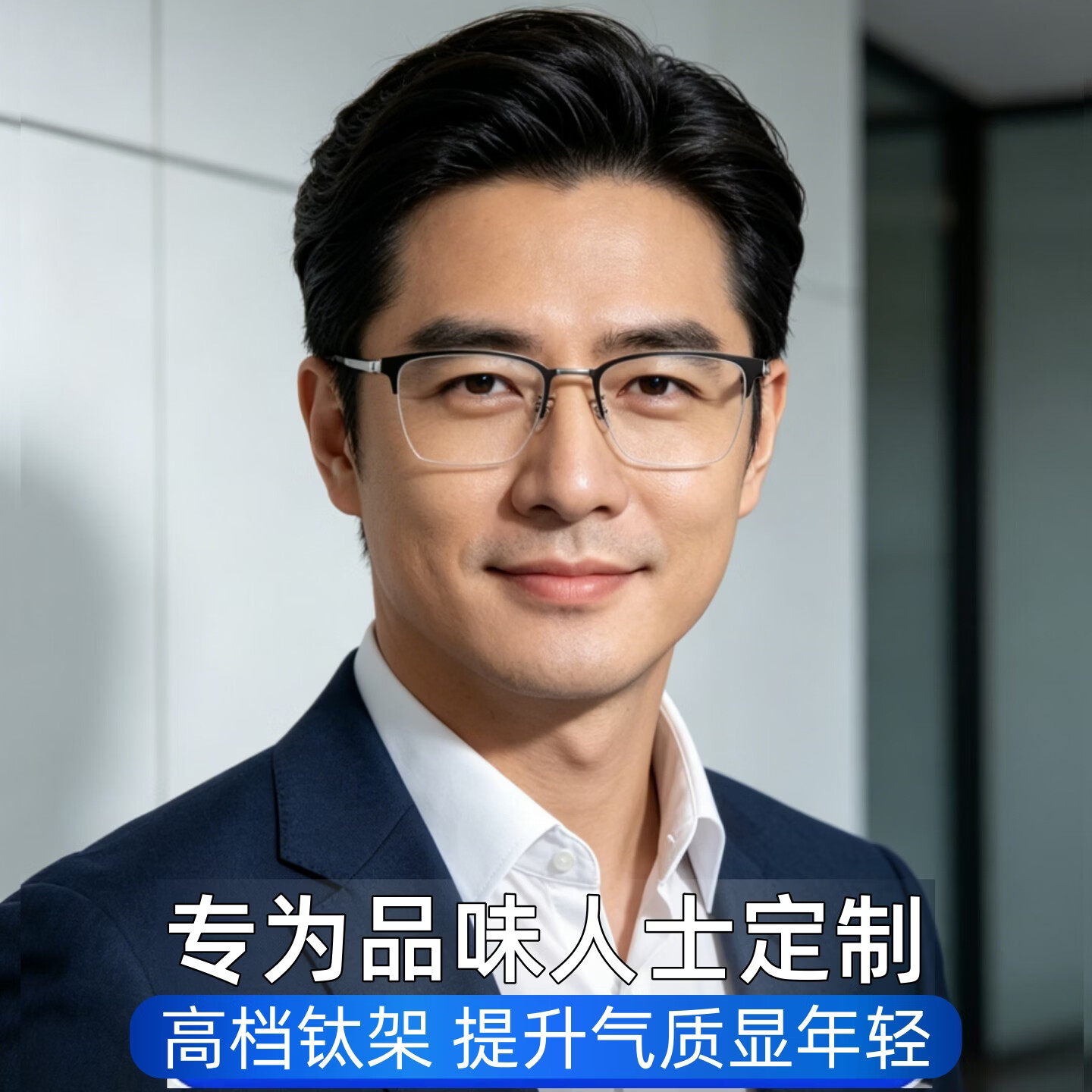 蒙卡洛远中近三用老花镜男智能自动变焦一线品牌老花眼镜正品高清防蓝光 变色+远中近防蓝光200度-898黑银