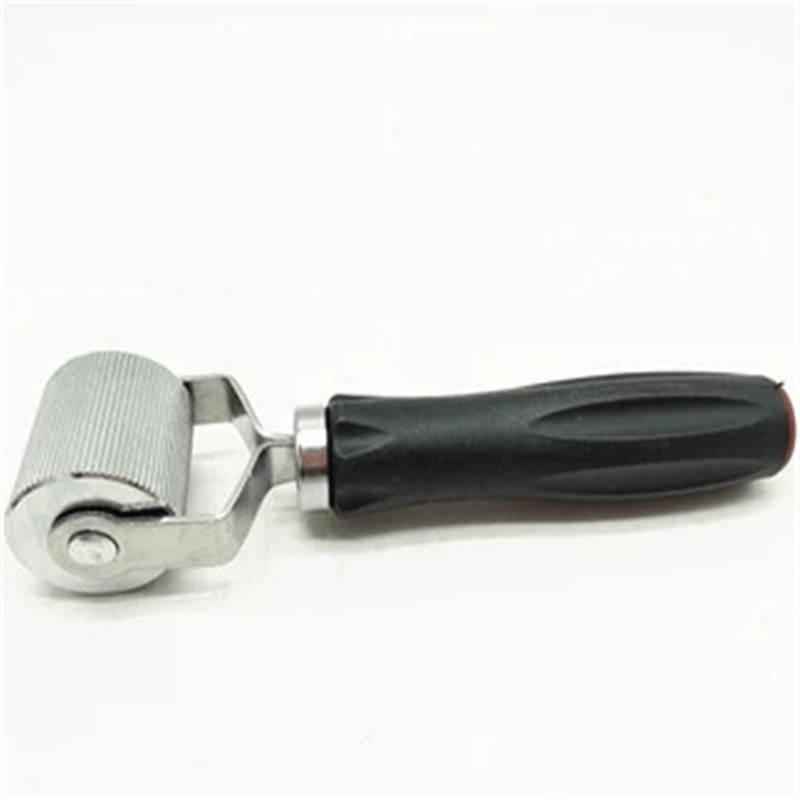 朴彩汽车轮胎补胎压轮补胎滚轮压实滚轮冷补胶片轮胎修补压轮补胎工具 木头压轮宽40MM