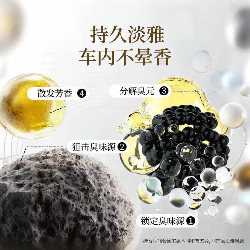 绿之源车载香薰固体香膏摆件空气清新剂新款高档汽车香水持久留香礼物 栀子低语110g