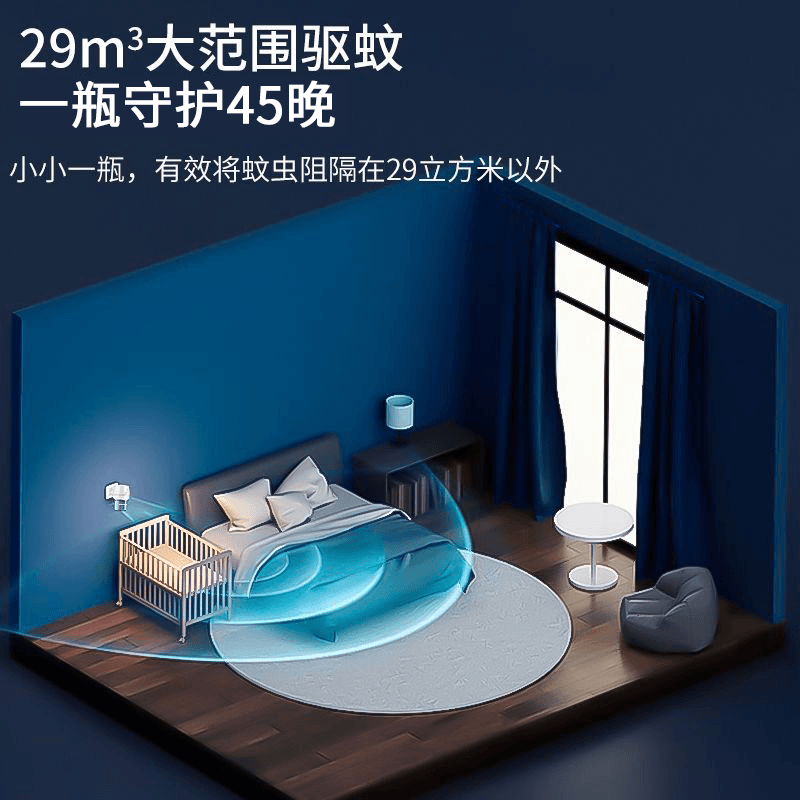 贝因美(Beingmate)电热蚊香液家用插电式无烟无味防蚊驱蚊加热器套装 驱蚊套装(1器3液)