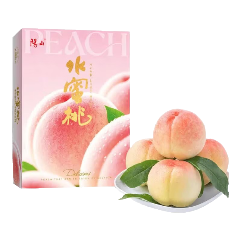 京觅无锡阳山水蜜桃  单果4-5两 12枚 水蜜桃 阳山水蜜桃 源头直发