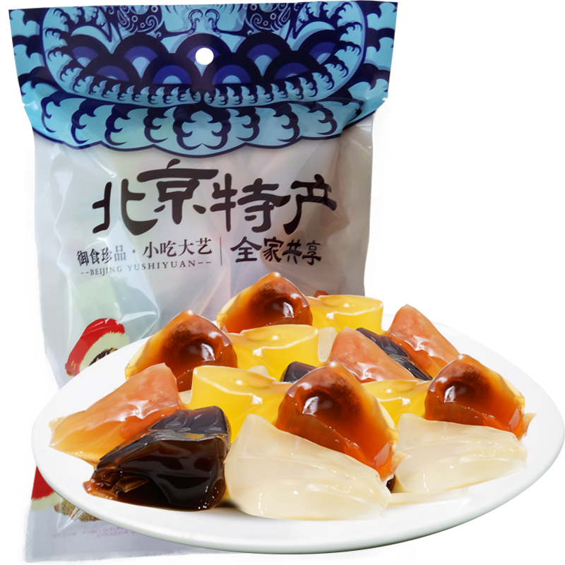 御食园 果冻500g 老北京特产  传统小吃休闲零食 独立小包