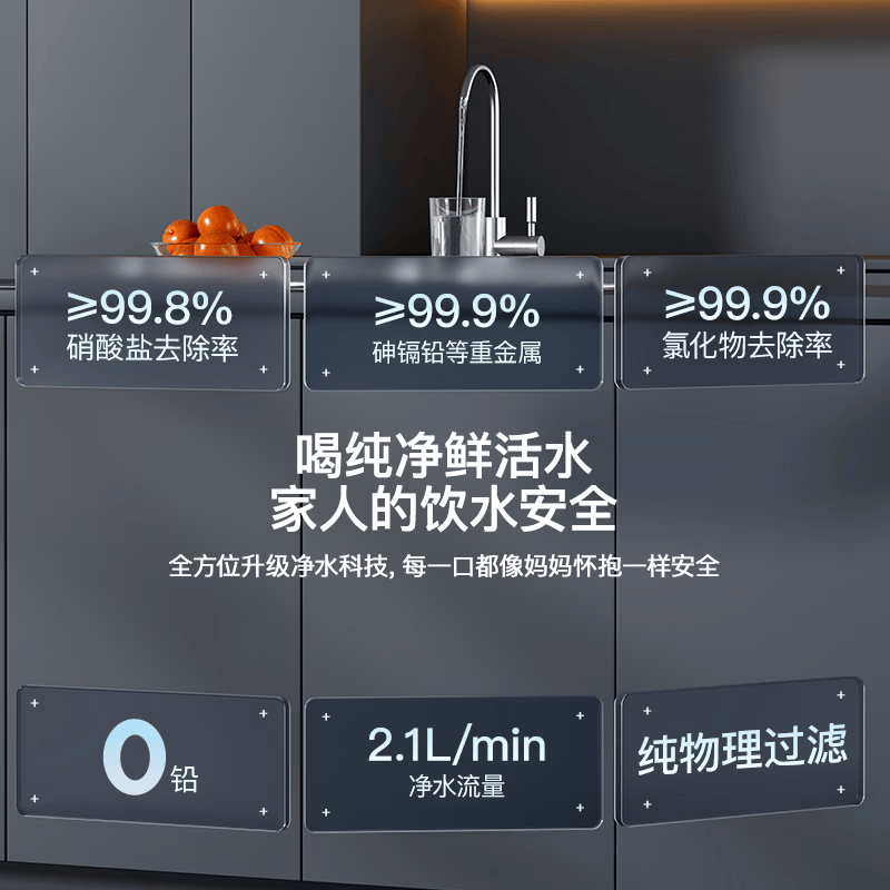 美菱（MeiLing）净水器家用直饮机一体机自来水过滤器厨房专用ro反渗透净水器800G大通量通用滤芯 自行安装【新款600G大通量】通用滤芯·3年质保