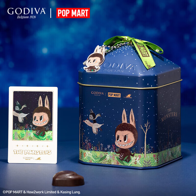 歌帝梵（Godiva）【拉布布联名】泡泡玛特LABUBU大师黑巧克力10颗75g 零食 520礼物