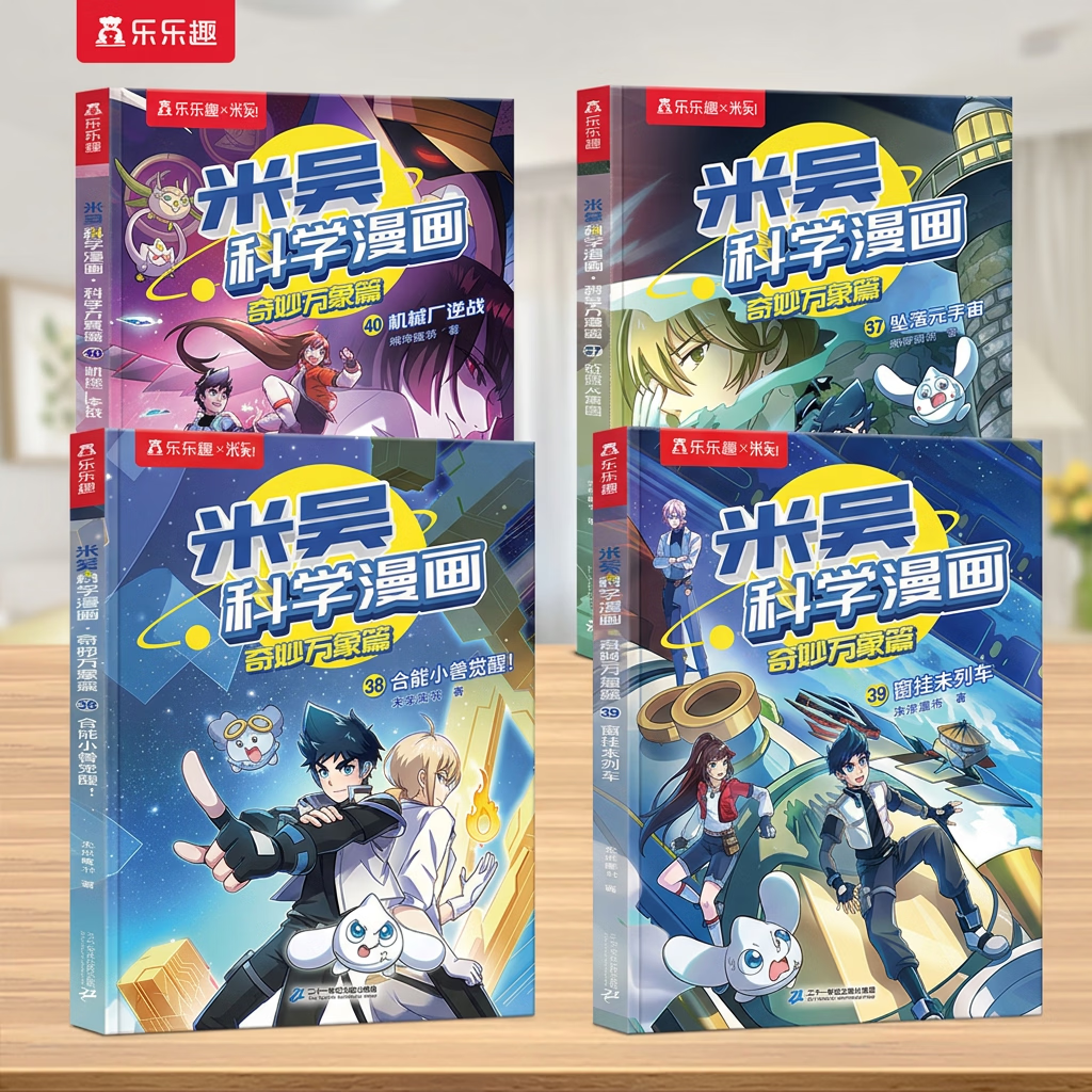 米吴科学漫画书最新37-40册 第一到十辑全套奇妙万象篇6-8-12岁小学生课外书科普读物儿童科学漫画礼盒乐乐趣正版书籍科学启蒙图书 【第10辑】米吴37-40册（赠小象卡牌）