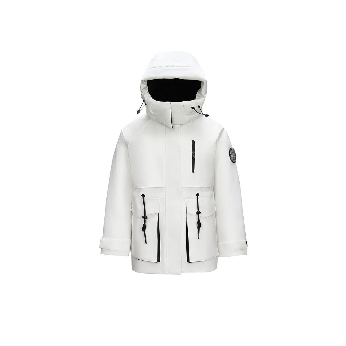 森马(Semir)防护外套|羽绒服女中长款宽松防油防污冬防雨防风收腰厚外套 本白(白鸭绒)10102 M