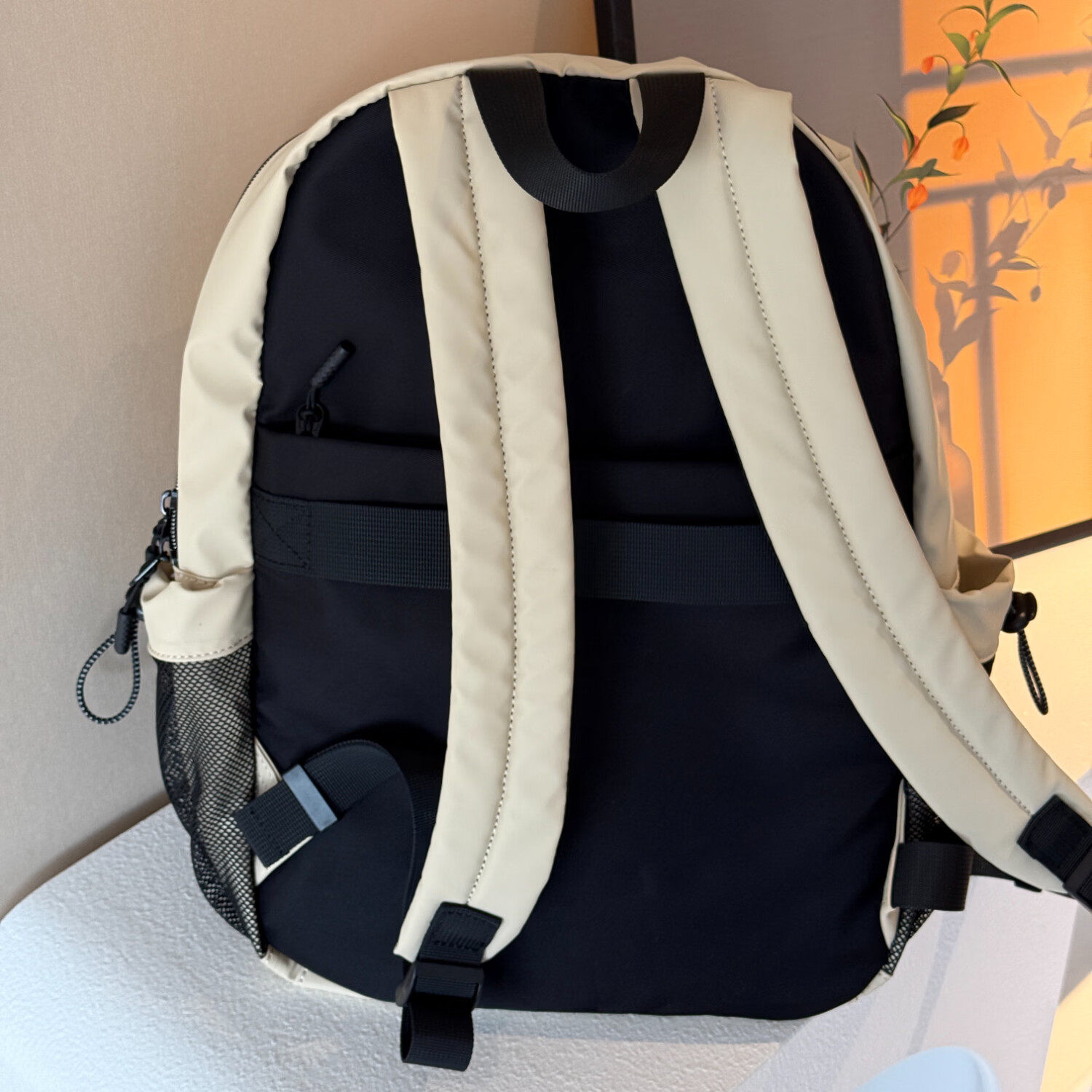 Walker Shop品牌双肩包女2026新款大容量轻便防水女士双肩背包多口袋简约背包 黑色大号【可放14寸电脑】 默认
