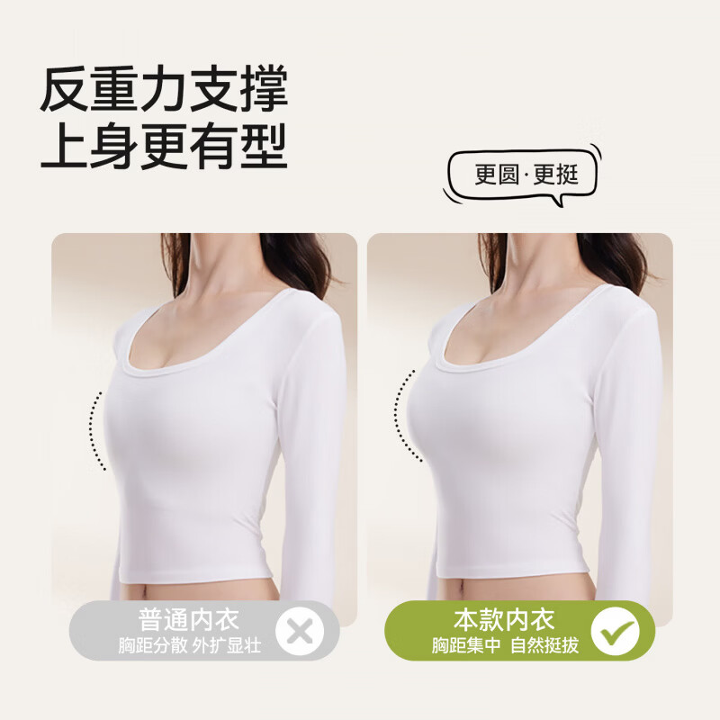 欧迪芬(Ordifen)2026新款内衣女聚拢小胸显大软支撑提拉透气无钢圈美背无痕文胸罩 黑色+粉底液肤 L 【34ABC 建议体重105-125斤】