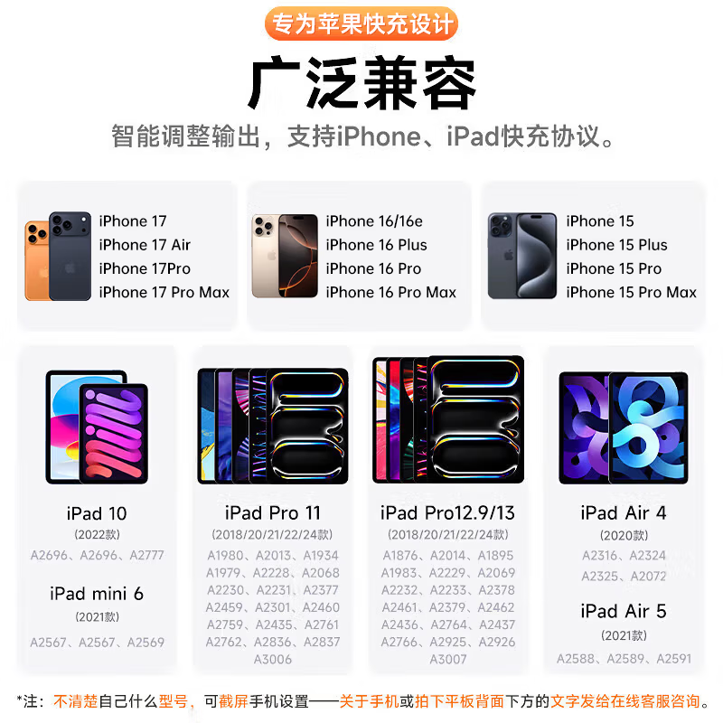 SOULUX适用苹果17/16/15充电器头最高45W正品套装iPhone17/16/15proMax/pro电源适配器线 1米60w数据线【双C口】 国标3C认证 | 直营正品