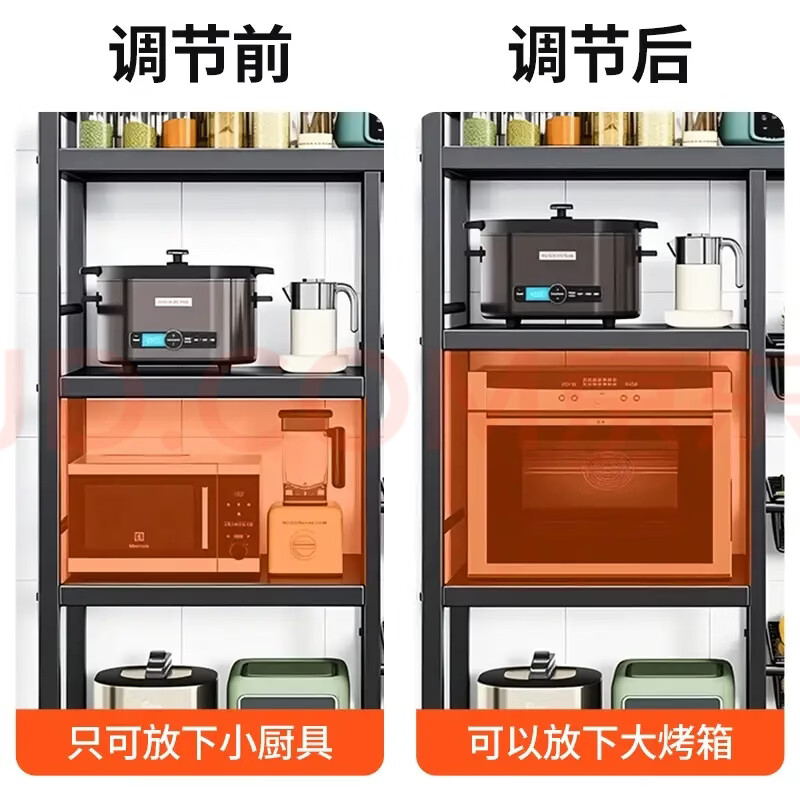 坤润合厨房用具置物架蔬菜架果蔬零食收纳架客厅储物架带轮移动小推车 架子
