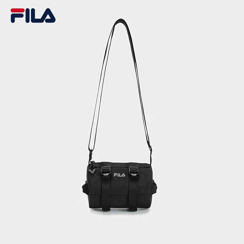 FILA 斐乐官方男包新款挎包时尚休闲包包日常单肩包斜挎包随身包 深黑-BK