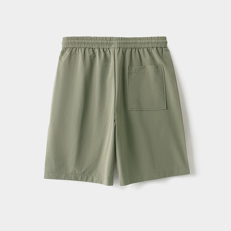 黑鲸（HLAJEANS）海澜之家旗下腰间抽绳休闲中裤男2026年夏季新品户外短裤男 咖色04 3XL