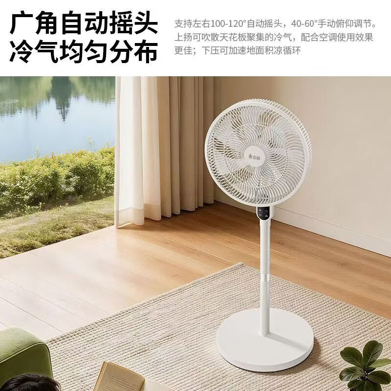 志高（CHIGO）电风扇落地扇家用立式机械电扇台扇摇头电扇空气循环风扇ZFS-3016 升级液晶显示【直流变频一级能效】16英寸遥控款 1