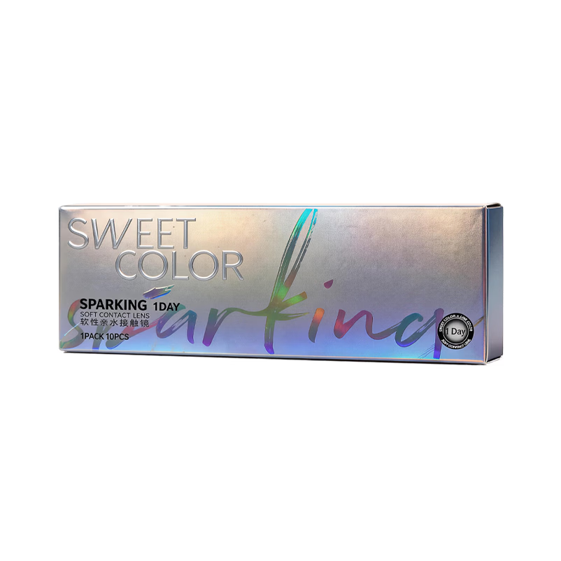 Sweet Color美瞳【定轴泪光】高光不乱转日抛美瞳10片装水润彩色隐形眼镜 【定轴泪光】波塞冬14.2mm-10片 425度