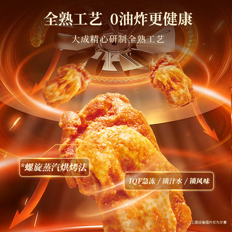 大成臻烤鸡腿排早餐半成品全熟鸡腿肉汉堡排手抓饼鸡排微波即食肉制品 奥尔良味850g*2【0油炸低温闷烤】