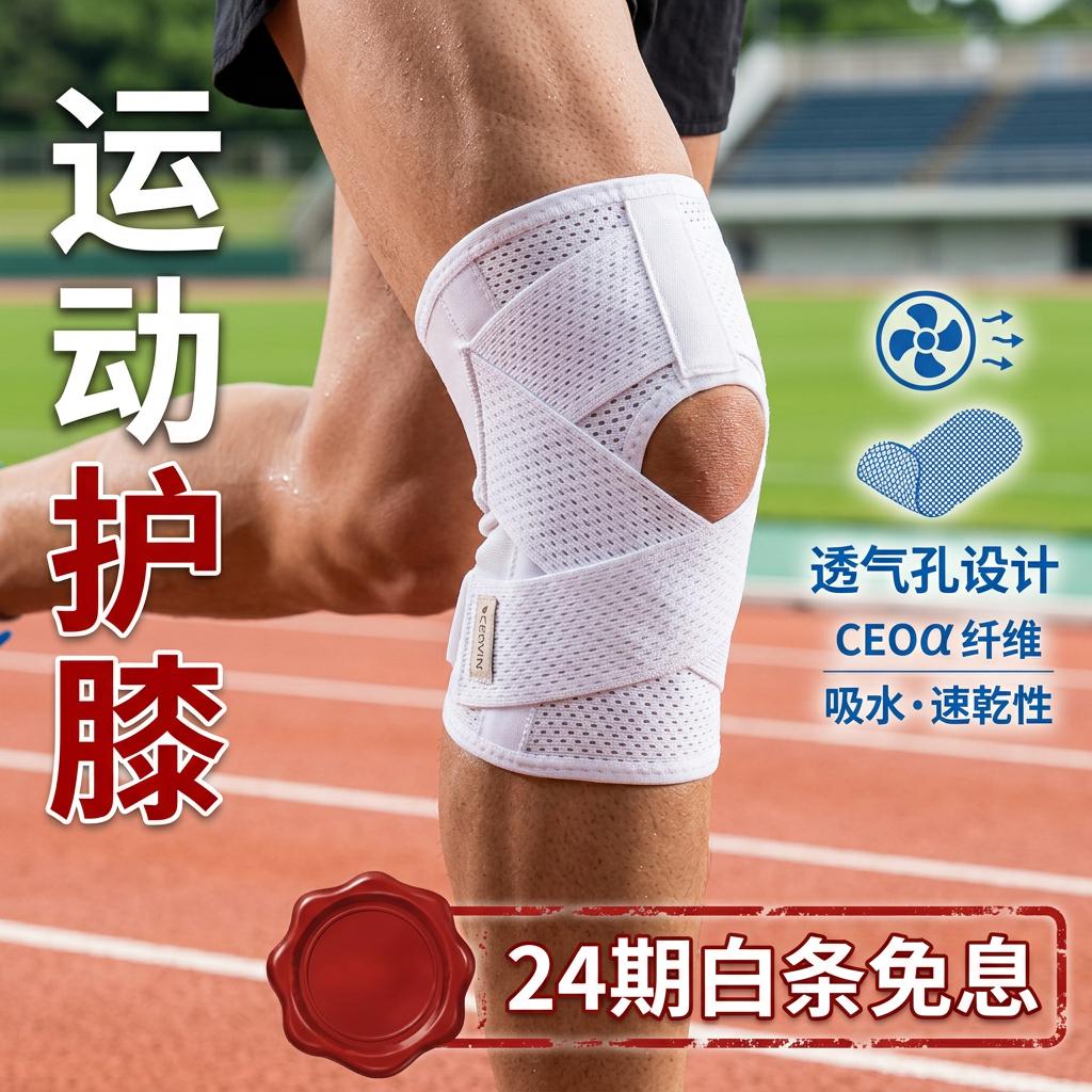 CERVIN运动护膝损伤半月板修复髌骨固定日本原装篮球运动跑步登山羽毛球 LL（上腿围37-45，下31-37cm）