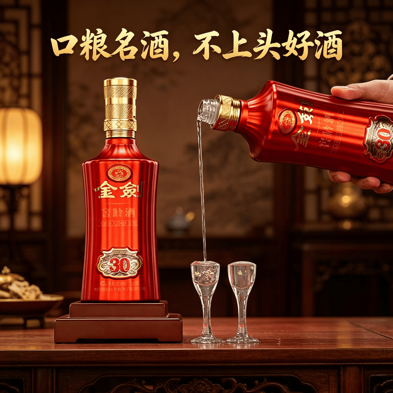 剑南春金剑窖龄酒30浓香型白酒精品纯粮酒 礼盒整箱过节送礼  52度 500mL 6瓶 【金剑窖龄酒30 原箱1箱】