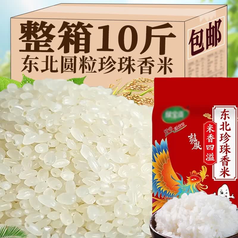 江北宸东北珍珠米整箱10斤香软弹牙新米里圆粒香米米东北大米商用批发 【试吃】200g*1袋