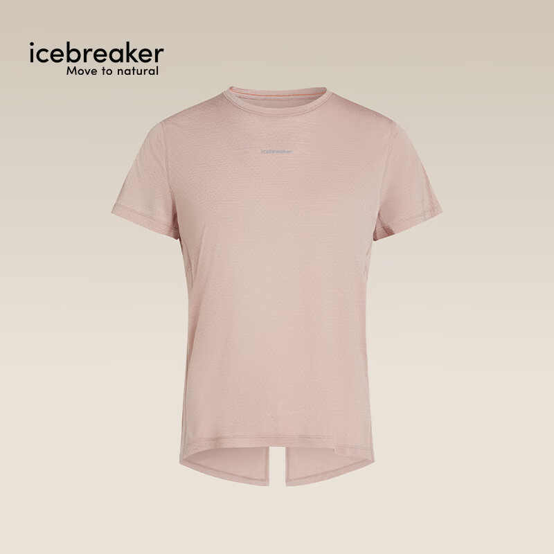 icebreaker春夏美丽奴羊毛女125Cool-Lite可机洗户外登山跑步运动短袖T恤 霞粉-0A56XV0LH XS