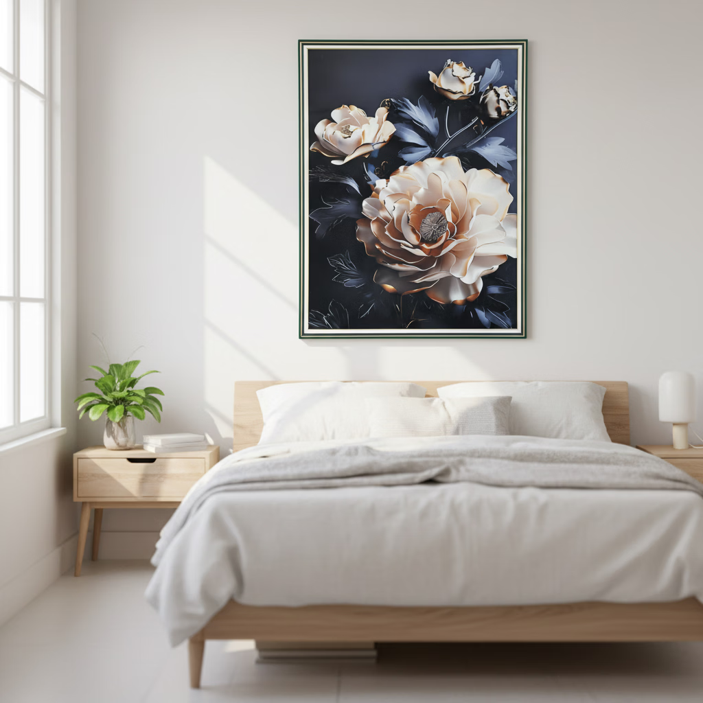 挂画|喜鹊牡丹现代简约高级典雅客厅办公室玄关背景墙挂画装饰画 福字新中式 65cm*85cm 黑色钢琴烤漆金边拉丝边框