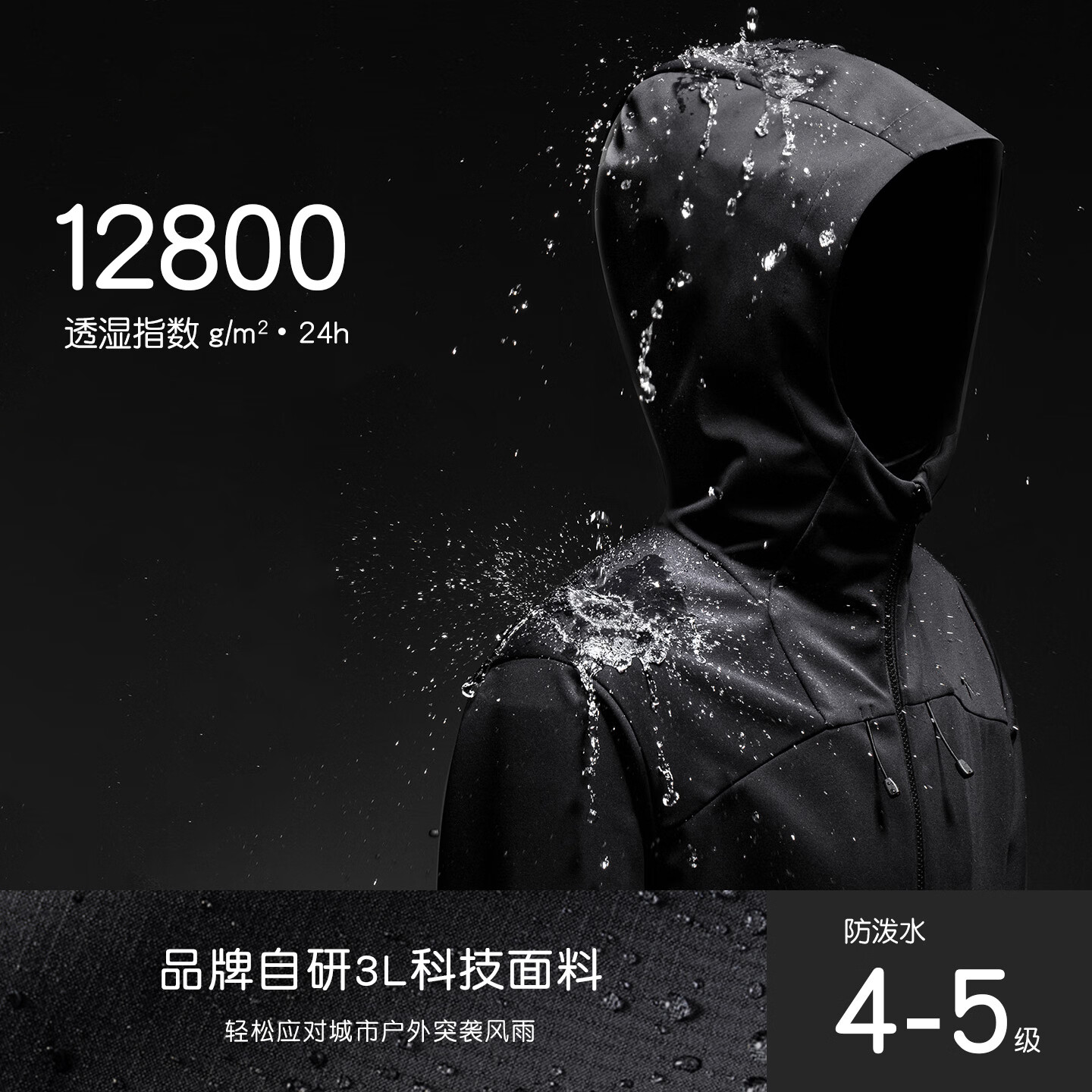 WOLSEY【防风防泼水】旋翼透湿耐磨软壳衣男女款户外徒步通勤外套 紫罗兰 -连帽女款 M 女款