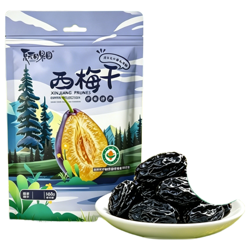 夏天的果园有机法兰西西梅干无添加新疆特产独立真空包装果干休闲零食 净含量160g*1袋 无规格
