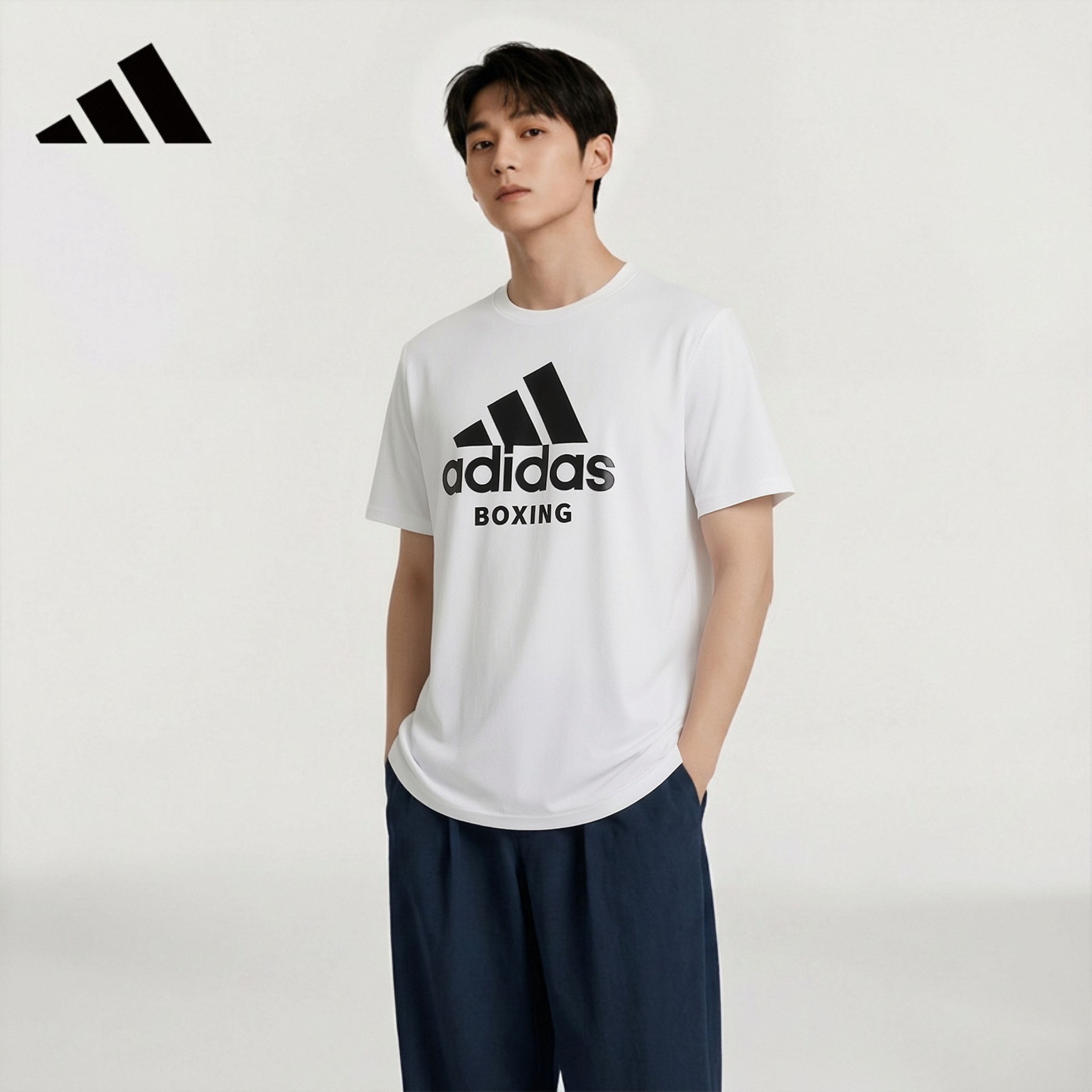 阿迪达斯（adidas）【特价清仓】夏季男女同款短袖男T恤跑步健身运动速干百搭 L