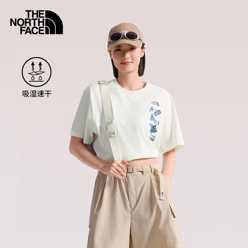 北面（The North Face）26春夏新款北面男女运动户外棉质吸湿透气速干圆领短袖T恤8GWJ QLI M