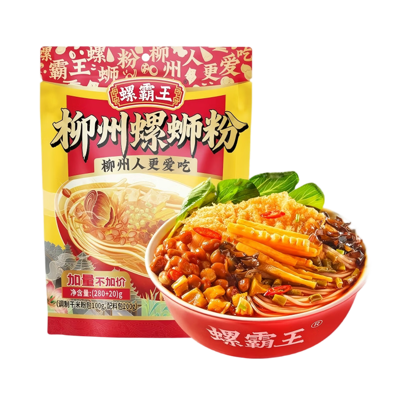螺霸王 正宗柳州螺蛳粉  300g*4袋 米粉米线方便速食夜宵