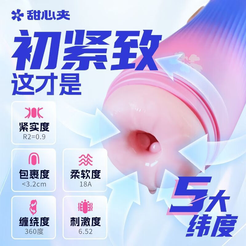 甜心夹美人鱼手动夹吸飞机杯男性专用情趣用品宿舍生理玩具 甜心夹处女感系列飞机杯 美人鱼Mermaid【享赠6袋润滑液】