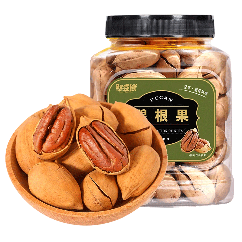 憨豆熊 碧根果400g/罐 每日坚果炒货干果休闲零食品长寿果仁礼盒