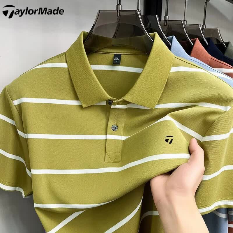 Taylormade泰勒梅高尔夫运动纯棉Polo衫户外休闲短袖体恤翻领上衣 浅蓝 4XL 建议190-210 京东折扣/优惠券