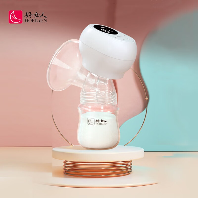 好女人一體式電動吸奶器便攜拔奶器全自動吸奶器免手扶近靜音吸奶器 新款【珍珠白】 電動式