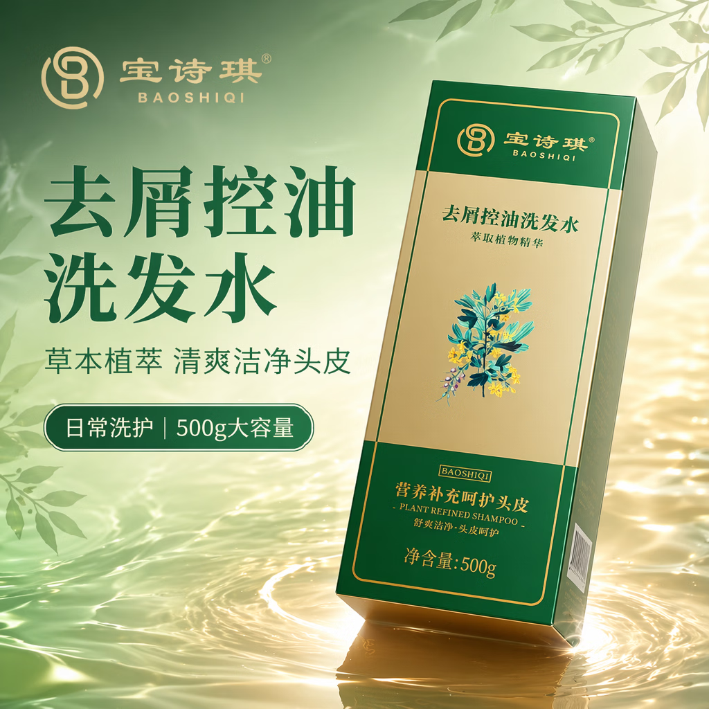 宝诗琪洗发水二硫化硒洗发水毛囊控油去屑止痒头部蓬松皮控油疙瘩 去屑止痒500g*1瓶装