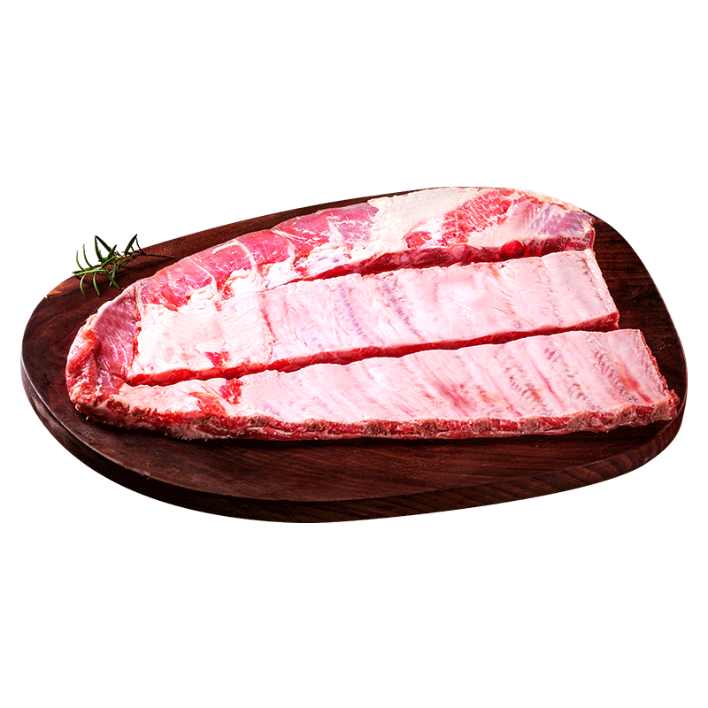 龙大肉食黑猪整肋排净重3斤 原切猪肋排 排骨 猪肉生鲜