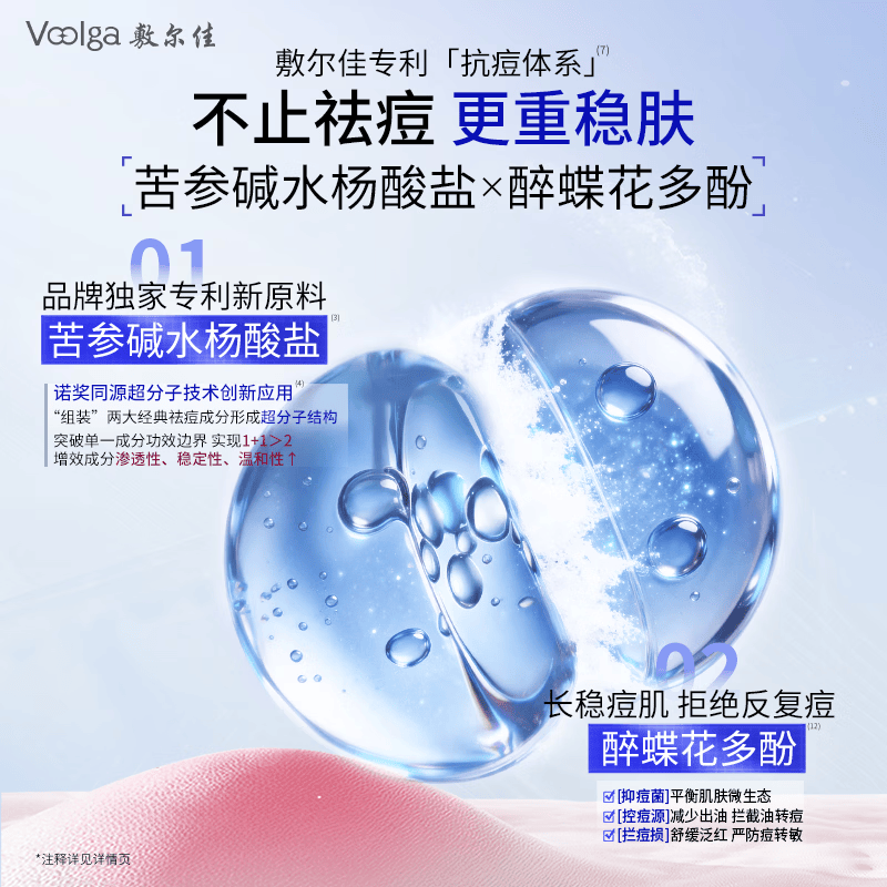 敷尔佳【新品上市】祛痘舒缓精华水乳控油修护补水保湿水乳套装水杨酸 水乳套装